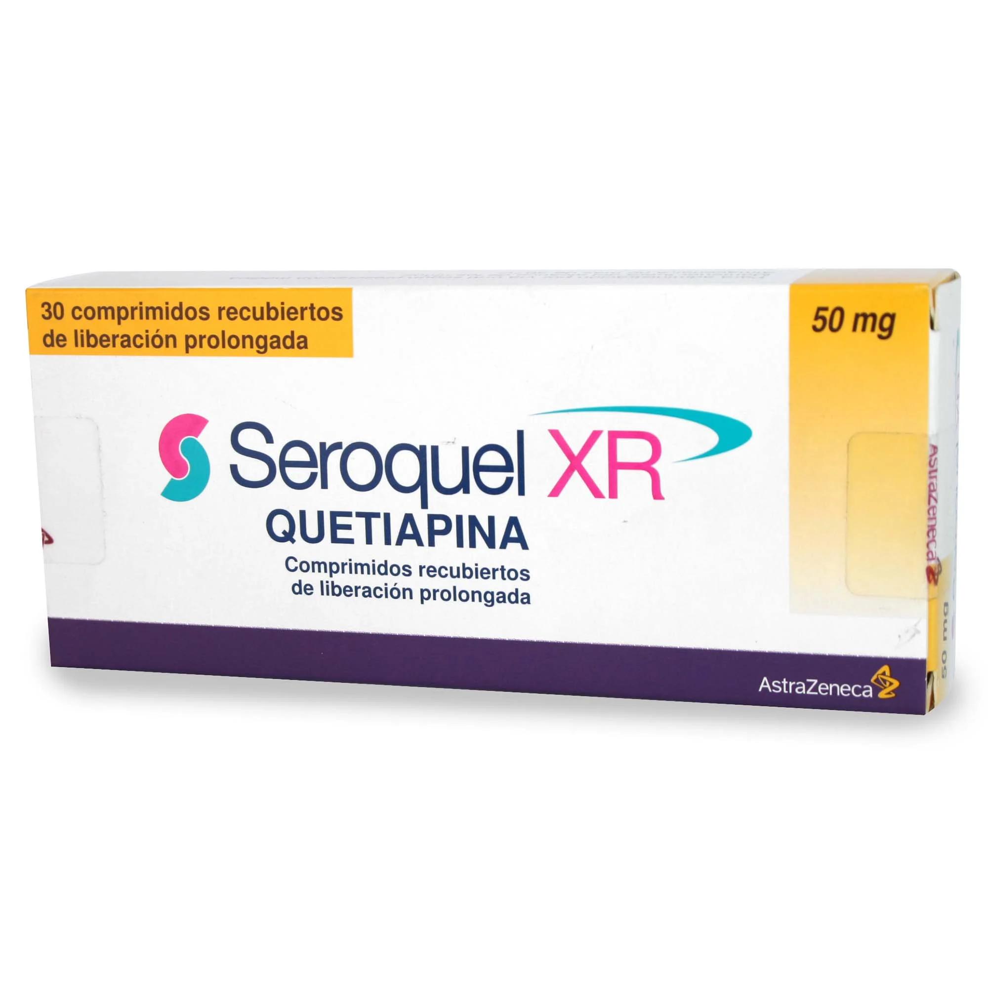 Seroquel XR Quetiapina 50 mg 30 Comprimidos Liberación Prolongada