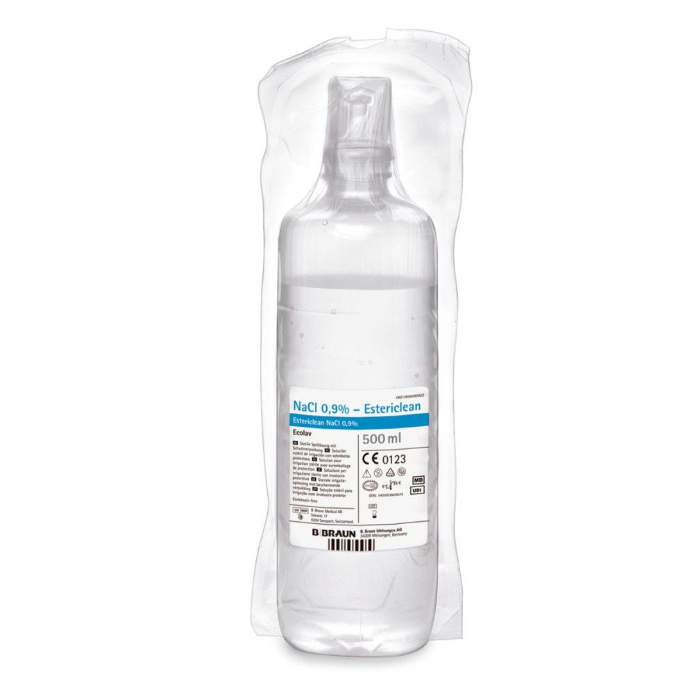 SUERO FISIOLOGICO PARA LAVADO 500 ml. ECOLAV (10 u